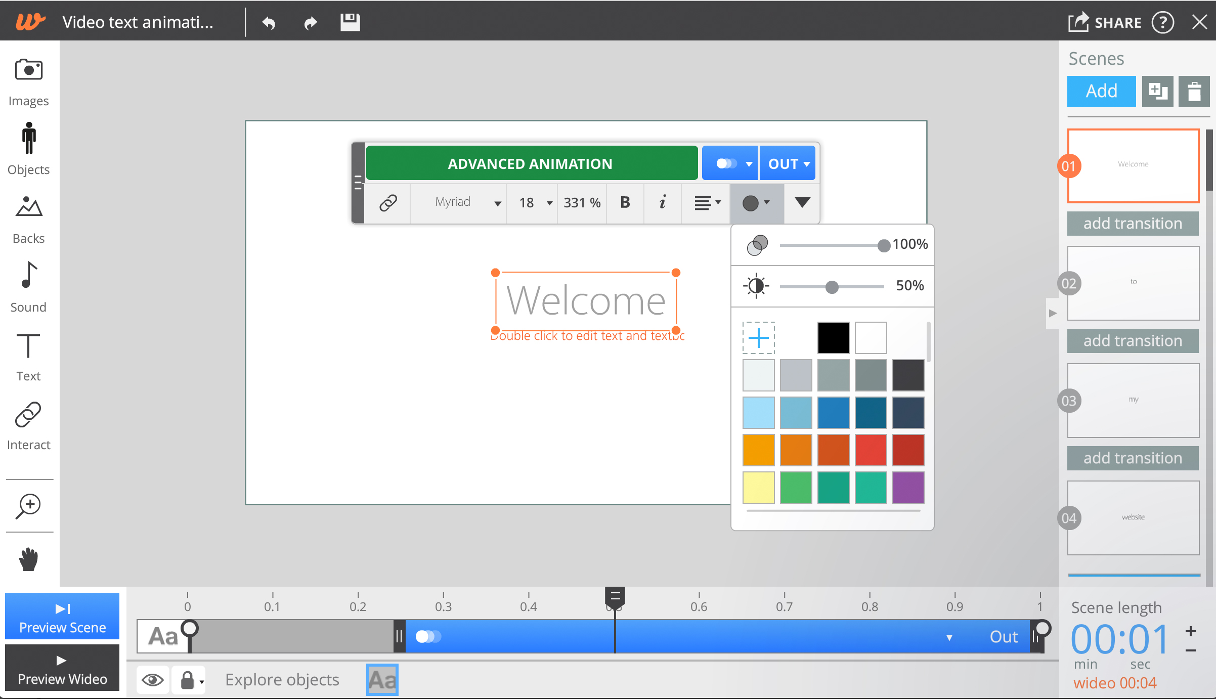 a picture of Wideo editor animation software